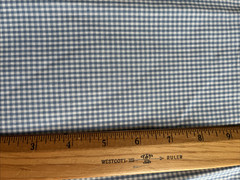 Blue & White Gingham Small Check Fabric 1 5/8 Yards Quilting Fabric