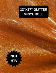 Orange Glitter faux leather vinyl 12″ x 27″ rolls sewing embroidery purses