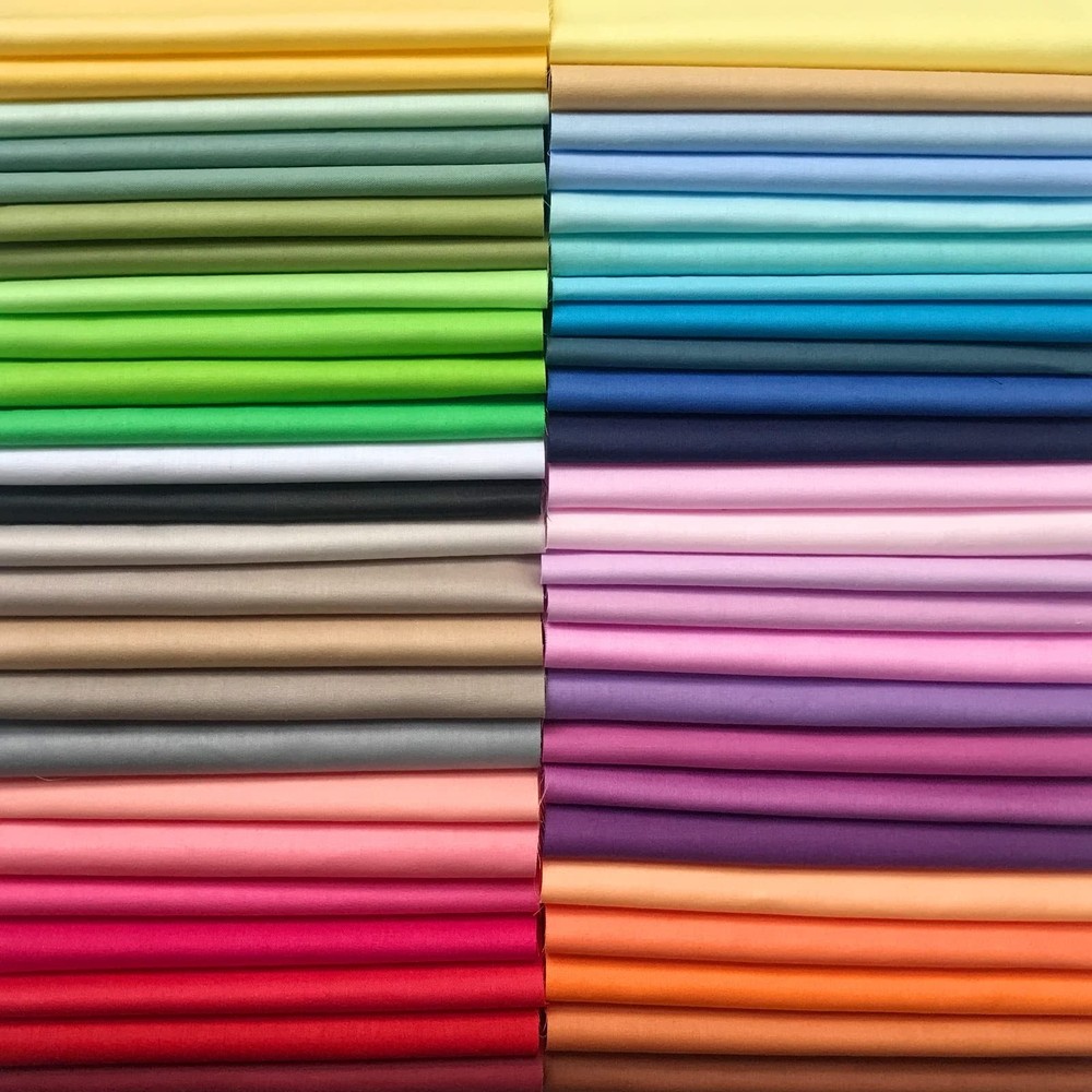 Misscrafts 50pcs Craft Fabric Bundle Squares Quilting Fabric Pure Colour for …
