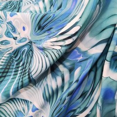 1yard X1.4meter Future Butterfly Viscose Fabric Soft Dress Shirt Material Poplin