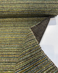 Hollywood Stripe Moss Green Valdese Chenille Upholstery Fabric By The Yard