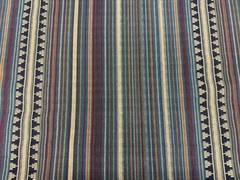 Mulberry Woven Cotton Stripe Uphol Fabric- Pageant Stripe Teal 2.25 yd FD756.R11