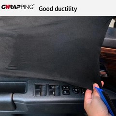 Matte Suede Fabric Vinyl Wrap Car Interior Door Panel Trim Sticky Back Film Kits
