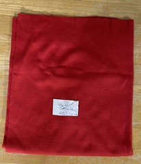 Red Ribbed Knit Fabric Tube 46” Wide X 23” Long – New, VTG but Unused.