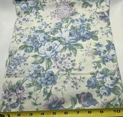 VTG Concord Fabrics Joan Kessler Fabric Pastel Blue Pink Flowers ~42″ X ~46″
