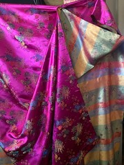 RASBERRY Chinese Brocade Jacquard with Flower Patterns