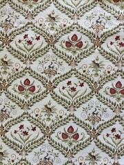 Nature Themed Fabric For Home Decor Squirrels Rabbits 2 Yards Trellis Pattern