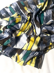 Retro polyester nylon knit fabric-2 way stretch/multicolor print 2 yds 10″ x 66″