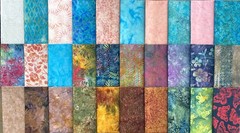 30 Fat / Long Quarters Artisan BALI BATIK Quilt Cotton Fabric Bundle Lot