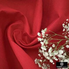 Blood Red Faux Silk Fabric By The Yard, 42 inches width Red Silk Fabric