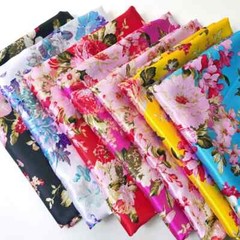 58″ Wide By Yards Charmeuse Material Butterfly Flower Satin Fabric Scarf Diy