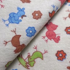 Multicolor Chickens Cotton Fabric 45″ By The Yard