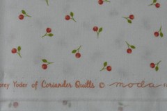 By 1/2 Yd, Red & Green Floral on Off-White Quilt Cotton, Moda, Corey Yoder, V371