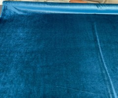 Exclusive Velveteen Teal Turquoise Drapery Upholstery Fabric by the yard