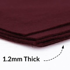 Premium Felt Roll – By The Yard – 36″ Wide – Burgundy – Soft Wool-Like 1.2mm