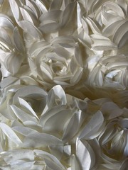 Sale! 3 Big Pcs Satin Rosette Mesh Pink & Ivory Colors For Sewing Project Art