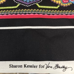 Vera Bradley by Sharon Kessler Cotton Fabric Floral Stripe 5 yards x 44″