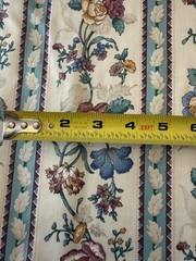 House N Home 90s Floral Strip Cotton Fabric Preshrunk Drape Upholstery 1 1/ 3yd