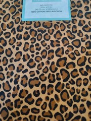 Cheetah Leopard Print Fat Quarter Fabric 100% Cotton Quilting Crafts 18×21 inch