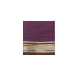 Vintage Purple 100% Pure Silk Handwoven Sari Remnant 5YD Craft Fabric Silk Scrap