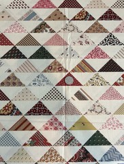 Rocky Mountain Quilt Museum Cheater Fabric Judie Rothermel 1 1/2 Yards Pink Tan