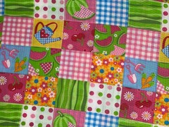 1 Yd Springs Creative Summer Garden Patch Fabric Flowers Seersucker Cotton BTY