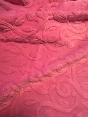 Minky, Minkee 30” Square For Baby Blanket Plush Fabric By Benartex Embossed