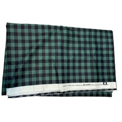 Jo-Ann Fabrics Green Black Buffalo Plaid Cotton Check Fabric 4 yds Sewing Crafts