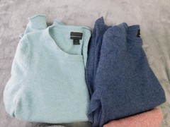 100% Cashmere Sweaters Lot of 4 Flawed Bundle Crafters Cutters Fabric DIY