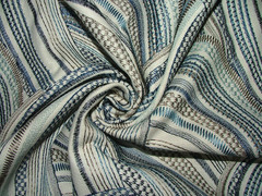 Fabric Remnants Embroidered Woven 75cms iLiv Aqualis Twilight Cushion Upholstery