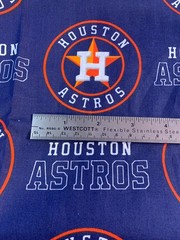 Houston Astros Baseball Scrap 8″x 36” Cotton Fabric Fat Eighth sports ball stars
