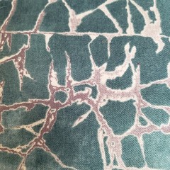 Blue Green Blender Fabric 1.6 Yds Marble Cotton Lonni Rossi Andover Fabrics