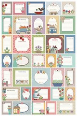Riley Blake Home Town 32 Quilt Labels Panel 36×54″ Cotton Lightweight Canvas