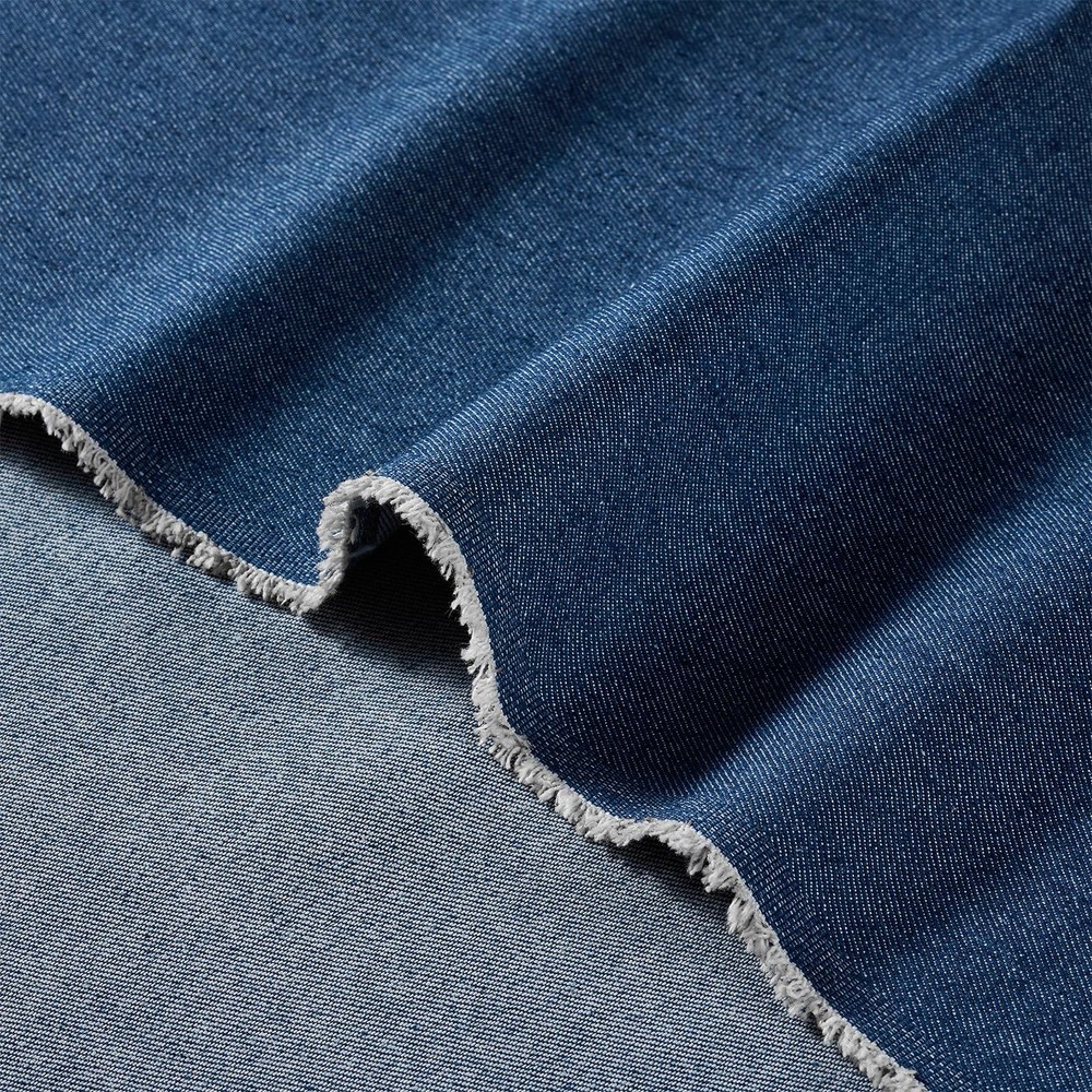 HYVAKUPPA Washed Denim Fabric 1 Yard Dark Blue 71″ Wide