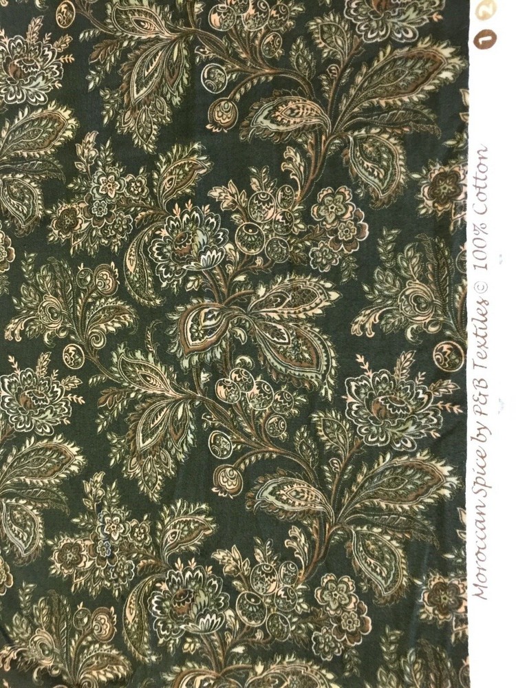 4 1/4 yd. Cotton quilting Fabric P&B Textiles Moroccan Spice Green