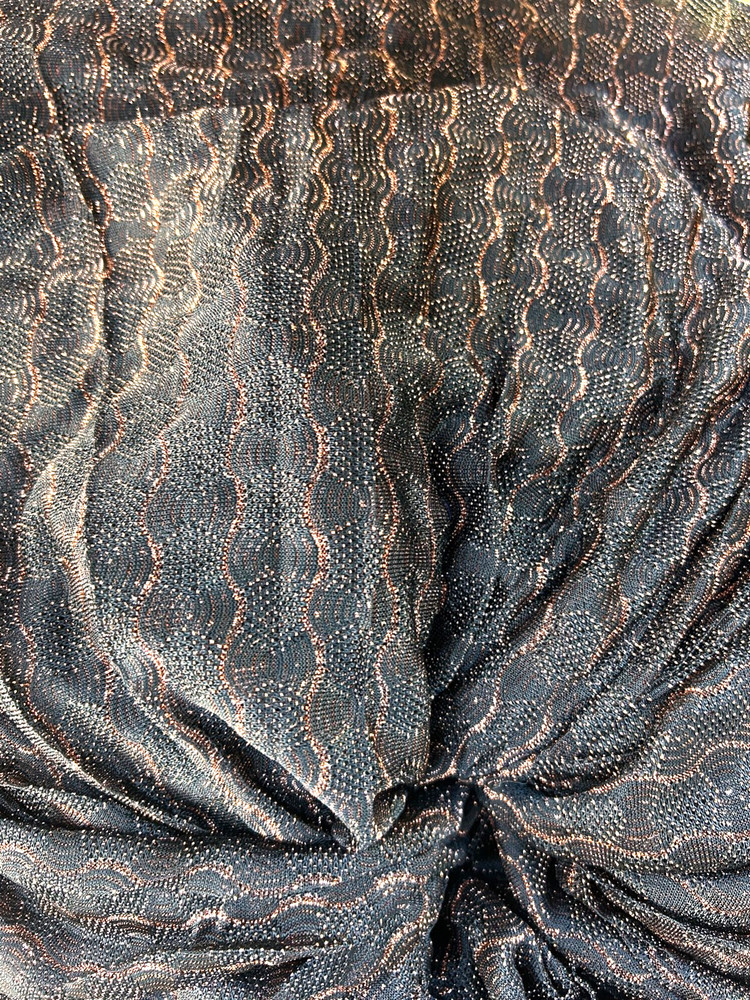Brown Metallic Net mesh Fabric By the Yard 50″ Wide