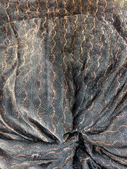 Brown Metallic Net mesh Fabric By the Yard 50″ Wide