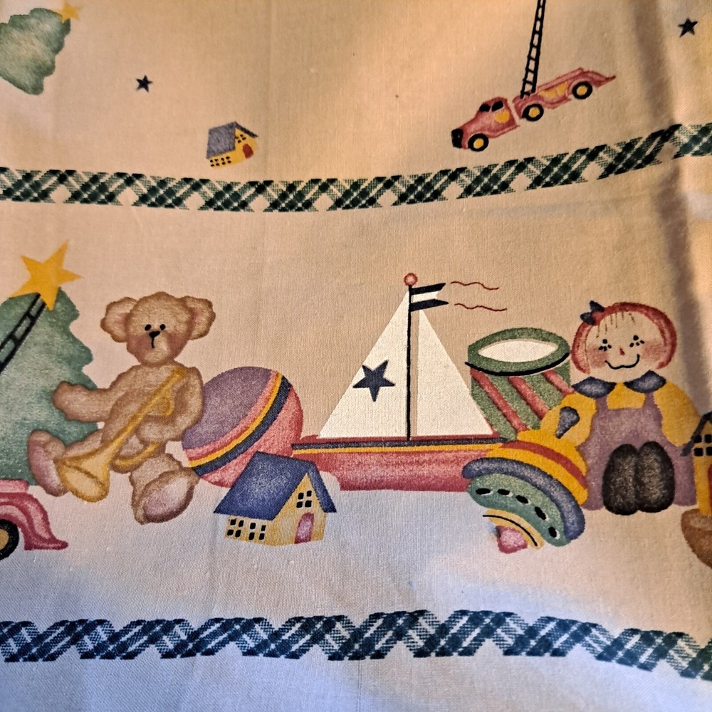 Daisy Kingdom Christmas Tot Double Border Fabric 1.5Yds Vintage Past & Presents