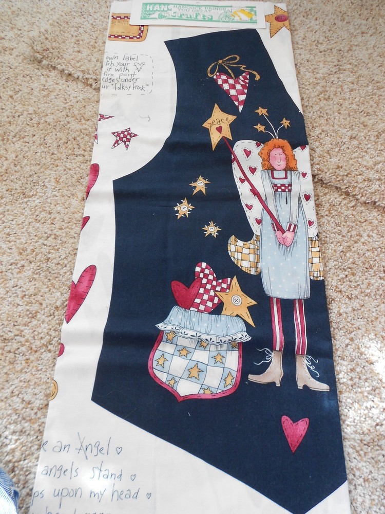 ALMA LYNNE DESIGNS PEACE ANGEL VEST FABRIC PANEL MISSES ONE SIZE