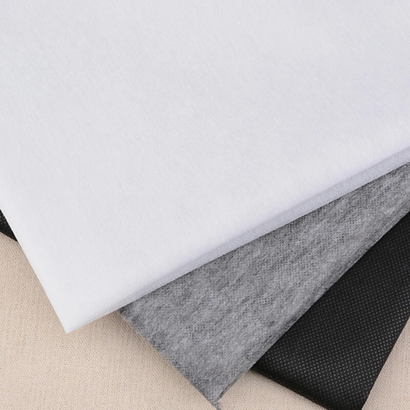 100cm Gray White Black Non-woven Fabric Linings Iron On Sewing Single-sided
