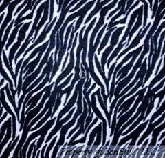 BonEful Fabric Fleece BTHY 1/2 Yd Black White B&W Zebra Wild Animal Skin L Print