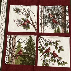 Winter’s Song by Holly Taylor for Moda Fabric Panel #6590 Cardinals 43″x 24.5