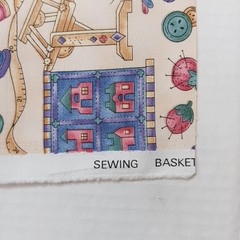 Lot of 2 Sewing Basket by Hoffman International Fabrics Cotton Fat Quarters