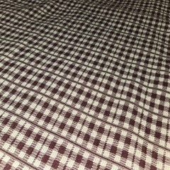 Brown White Tartan Stripe Check Pattern Texture Weave Fabric 72″ x 30″ 2 Yards
