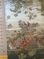Teal Floral 1/2 Yd 44” Wide Silk Brocade Fabric