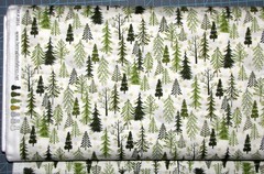Christmas Tree Pine Trees Fabric By The Yard Winter Joy Cotton by Henry Glass