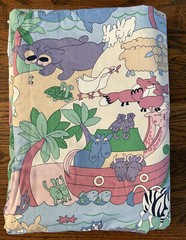 Vtg House N Home Fabrics & Draperies Panels Noah’s Ark 6 Yards 54” wide Cotton