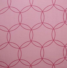 Pink FLANNEL Pink Circles All Cotton Fabric BY THE YARD 46 Inches WIDE