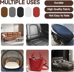 12*54” Vinyl Upholstery Leather Brown Marine Auto Boat Faux Fabric DIY Repair