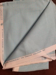 Vintage Timeless Treasures Turqoise Gingham Fabric 66 Inches Almost 2 Yards